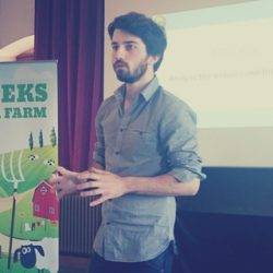 Ici à « Geeks on a Farm », en Allemagne, pour parler de conversion avec des startups.